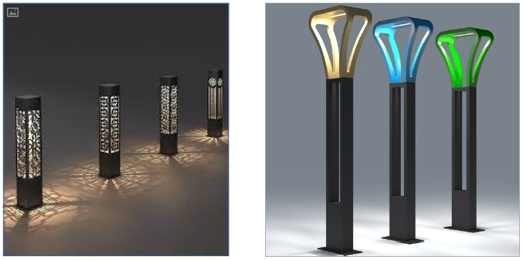 BOLLARD AYDINLATMA ARMATÜRLERİ - DEKORATİF AYDINLATMA DİREKLERİ